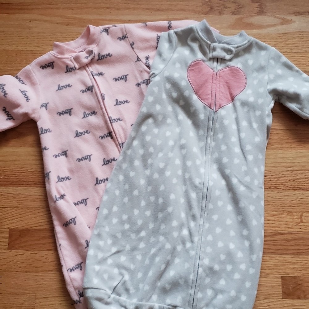 2 Carter's Fleece Sleep Sacks